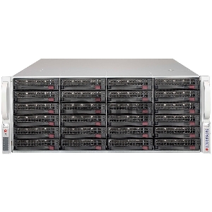 Корпус Supermicro SuperChassis 4U 846BE1C-R1K03JBOD Up to 24 x 3.5 hot-swap HDD bays for JBOD solution (SAS 12G dual expander backplane, with LSI SAS3 expander, with 8x mini-SAS HD connectors)
