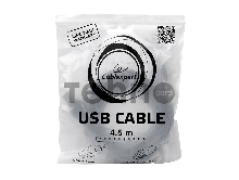 Кабель Gembird PRO CCP-USB2-AMAF-15C USB 2.0 кабель удлинительный 4.5м AM/AF  позол. контакты, пакет 