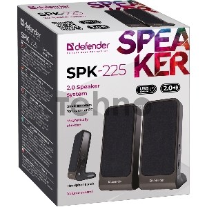 Колонки Defender SPK 220/225 {2.0, 2 х 2W, USB пит, разъем для наушников} 65220