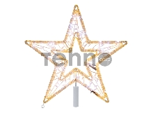 Светодиодная фигура «Звезда» 80 см, 80 светодиодов, с трубой и подвесом, цвет свечения теплый белый/белый NEON-NIGHT Светодиодная фигура «Звезда» 80 см, 80 светодиодов, с трубой и подвесом, цвет свечения теплый белый/белый NEON-NIGHT