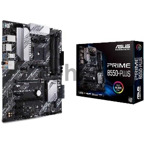 Материнская плата Asus PRIME B550-PLUS Soc-AM4 AMD B550 4xDDR4 ATX AC`97 8ch(7.1) GbLAN RAID+HDMI+DP