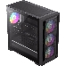 Компьютерный корпус mATX, без блока питания Gamemax DEFENDER MB mATX case, black, w/o psu, w/1xUSB3.0+2xUSB2.0, Combo Audio, w/3x12cm ARGB front fan (1xFN-12A-M6I, 2xFN-12A-S6I), w/1x12cm ARGB rear fan (FN, фото 9