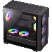 Компьютерный корпус mATX, без блока питания Gamemax DEFENDER MB mATX case, black, w/o psu, w/1xUSB3.0+2xUSB2.0, Combo Audio, w/3x12cm ARGB front fan (1xFN-12A-M6I, 2xFN-12A-S6I), w/1x12cm ARGB rear fan (FN, фото 8