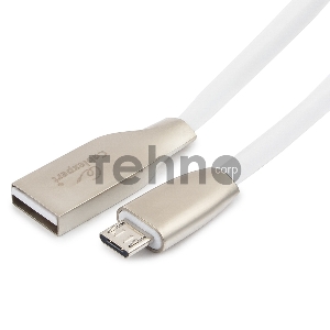 Кабель USB 2.0 Cablexpert CC-G-mUSB01W-3M, AM/microB, серия Gold, длина 3м, белый, блистер
