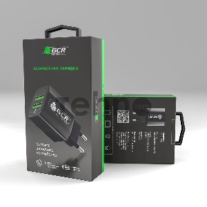 Сетевое зарядное устройство GCR GCR-51982 на 2 USB порта 3.1 A, черное