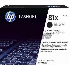 Тонер Картридж HP 81X CF281X черный для HP LJ Pro M630dn/f/h/z (25000стр.)