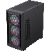 Компьютерный корпус mATX, без блока питания Gamemax DEFENDER MB mATX case, black, w/o psu, w/1xUSB3.0+2xUSB2.0, Combo Audio, w/3x12cm ARGB front fan (1xFN-12A-M6I, 2xFN-12A-S6I), w/1x12cm ARGB rear fan (FN, фото 6