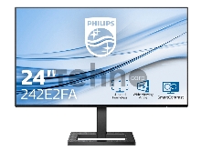 Монитор 23.8'' Philips 242E2FA LCD [16:9] 1920х1080(FHD) IPS, nonGLARE, 300cd/m2, H178°/V178°, 1000:1, 50M:1, 16.7M, 4ms, VGA, HDMI, DP, Tilt, Swivel, Speakers, 3Y, Black