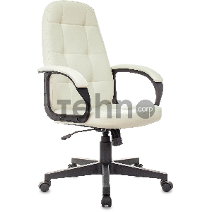 Кресло руководителя Бюрократ CH 002 слоновая кость OR-10 эко.кожа крестов. пластик