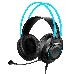 Наушники с микрофоном A4Tech Fstyler FH200U серый/синий 2м накладные USB оголовье (FH200U BLUE), фото 1