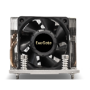 Кулер ExeGate EX293436RUS ESNK-P0063AP4.PWM.2U.SP3.Cu (Al+Cu, 2U, 4 тепл. трубки, LGA SP3, TDP 240W, PWM, 1600-6800RPM, 2 ball bearing, 4pin, 54,3db, 440г, на винтах, с термопастой, Retail box)