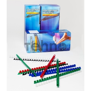 Пружины для переплета пластиковые Office Kit d=8мм 31-50лист A4 белый (100шт) BP2011