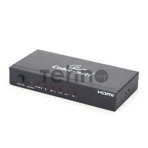 Разветвитель Gembird DSP-4PH4-02 Разветвитель HDMI Cablexpert, HD19F/4x19F, 1 компьютер => 4 монитора, Full-HD, 3D, 1.4v