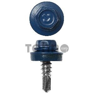 Саморезы СКМ кровельные, RAL 5005 синий насыщенный, для металлических конструкций, 25 х 5.5 мм, 1 800 шт, ЗУБР Профессионал