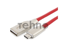 Кабель USB 2.0 Cablexpert CC-G-mUSB01R-3M, AM/microB, серия Gold, длина 3м, красный, блистер
