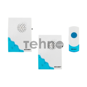 Беспроводной дверной звонок с двумя вызывными панелями кнопка IP 44 REXANT  RX-5