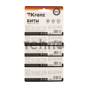 Бита PZ 2x50 мм для шуруповерта сталь S2 5 шт. (лента) Kranz