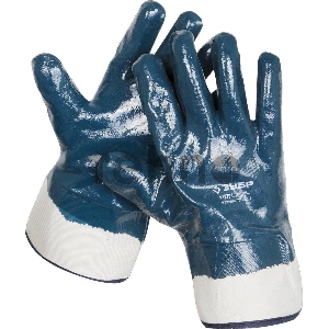 Перчатки ЗУБР рабочие с полным нитриловым покрытием, размер L (9)