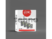 Кассета с лентой Sakura C53S655013 для Epson  LW400/LW700/LW600P/LW1000P/K400/Z700/Z900, черный на серебрянном мате, 18мм/9м, матовая