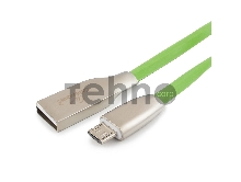 Кабель USB 2.0 Cablexpert CC-G-mUSB01Gn-1M, AM/microB, серия Gold, длина 1м, зеленый, блистер