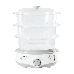 Пароварка Endever Vita-170, белый/серый, мощность 1000 Вт, объем 11 л, три уровня готовки, индикатор питания, контроль уровня воды, таймер с отключени, фото 3