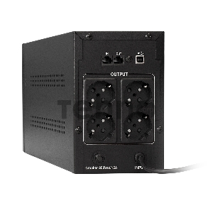 Источник бесперебойного питания ExeGate EP285507RUS SpecialPro UNB-1600.LED.AVR.EURO.RJ.USB<1600VA/950W, LED, AVR, 4 евророзетки, RJ45/11, USB, Black>