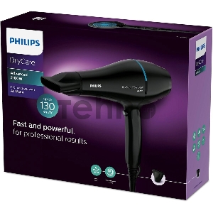 Фен Philips BHD272/00 / 2100 Вт, ионизация, 6 настроек температуры/скорости воздушного потока, насадка-концентратор 9 мм, холодный обдув, черный