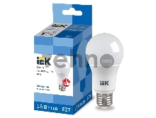 Лампа светодиодная ECO A60 15Вт грушевидная 230В 6500К E27 ИЭК LLE-A60-15-230-65-E27