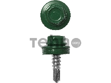Саморезы СКМ кровельные, RAL 6002 зеленый лист, 25 х 5.5 мм, 1 800 шт, для металлических конструкций, ЗУБР Профессионал