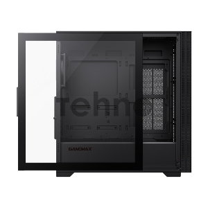 Компьютерный корпус E-ATX, без блока питания/ Gamemax Quest E-ATX case, black, w/o psu, w/1xUSB3.0+2xUSB2.0+1xTYpe-C Gen2, Combo Audio, w/1x12cm Black Fan (FN-12WFBK)