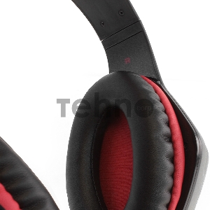 [Наушники] CROWN CMGH-101T Black&red (Подключение jack 3.5мм 4pin+ адаптер 2*jack spk+mic,Частотныи? диапазон: 20Гц-20,000 Гц ,Кабель 2.1м,Размер D 250мм, регулировка громкости, микрофон на ножке)
