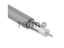 Кабель коаксиальный REXANT RG-8X, 50 Ом, CCS/Al/Al, 75%, бухта 100 м, серый