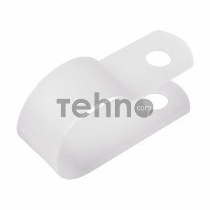 Кабельная скоба под винт REXANT 16 мм, белая, упаковка 50 шт.