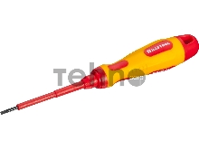 Отвертка KRAFTOOL 250083-2.5-075  высоковольтная, Cr-Mo-V стержень, SL, 2,5х75мм