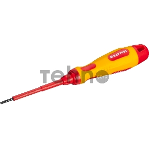 Отвертка KRAFTOOL 250083-2.5-075  высоковольтная, Cr-Mo-V стержень, SL, 2,5х75мм