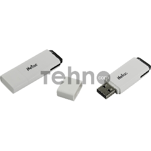 Флеш Диск Netac U185 64Gb <NT03U185N-064G-20WH>, USB2.0, с колпачком, пластиковая белая