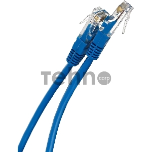 Патчкорд 0,5м Telecom UTP кат.5е RJ45, литой, синий, NA102-L-0.5M