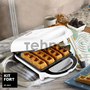 Вафельница Kitfort КТ-1641 460Вт белый Вафельница Kitfort КТ-1641 460Вт белый