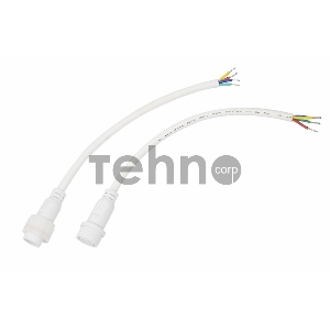 Соединительный кабель (4pin) герметичный (IP67) 4х0.75мм²  белый  REXANT