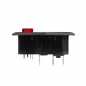 Выключатель клавишный 250V 15А (4с) (ON)-OFF черный Б/Фикс | 36-2380 | REXANT