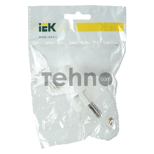 Вилка Iek EVP11-16-01-K01 ВПу11-01-Ст разборная угловая с з/к 16А белая