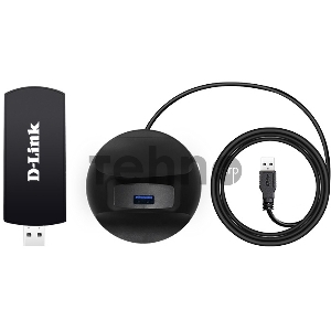 Адаптер D-Link DWA-192/RU/B1A Wireless AC1750 Dual-band USB Adapter, 802.11a/b/g/n / 802.11ac, 2.4 GHz / 5 GHz