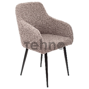 Стул для кухни Бюрократ KF-7 экомех серый металл черный на ножках (KF-7/BOUCLE-GREY)