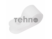 Кабельная скоба под винт REXANT 12 мм, белая, упаковка 50 шт.
