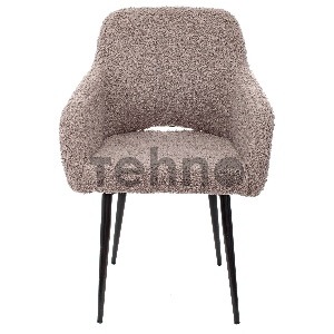 Стул для кухни Бюрократ KF-7 экомех серый металл черный на ножках (KF-7/BOUCLE-GREY)