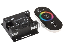 Контроллер с ПДУ радио Iek LSC1-RGB-216-RF-20-12-B RGB 3 канала 12В, 6А, 216Вт IEK (черный)
