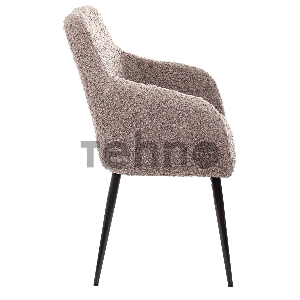 Стул для кухни Бюрократ KF-7 экомех серый металл черный на ножках (KF-7/BOUCLE-GREY)