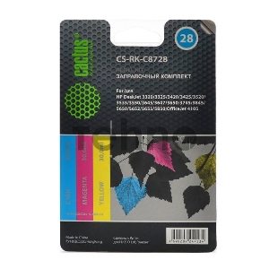 Заправочный набор Cactus CS-RK-C8728 цветной (3x30мл) HP DeskJet 3320/3325/3420/3425/3520/3535/3550