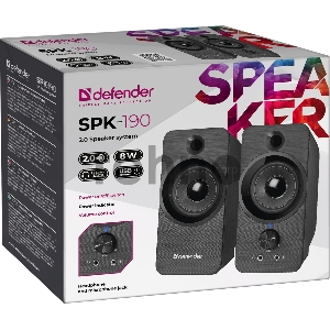 Акустическая система DEFENDER 2.0 SPK-190 BLACK 65190