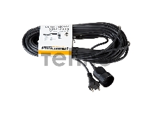 Удлинитель-шнур PROconnect ПВС 2х0.75, 20 м, б/з, 6 А, 1300 Вт, IP20, черный (Сделано в России)